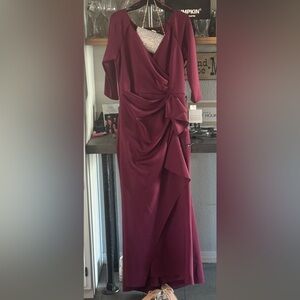 Elegant Wine Colered Dress